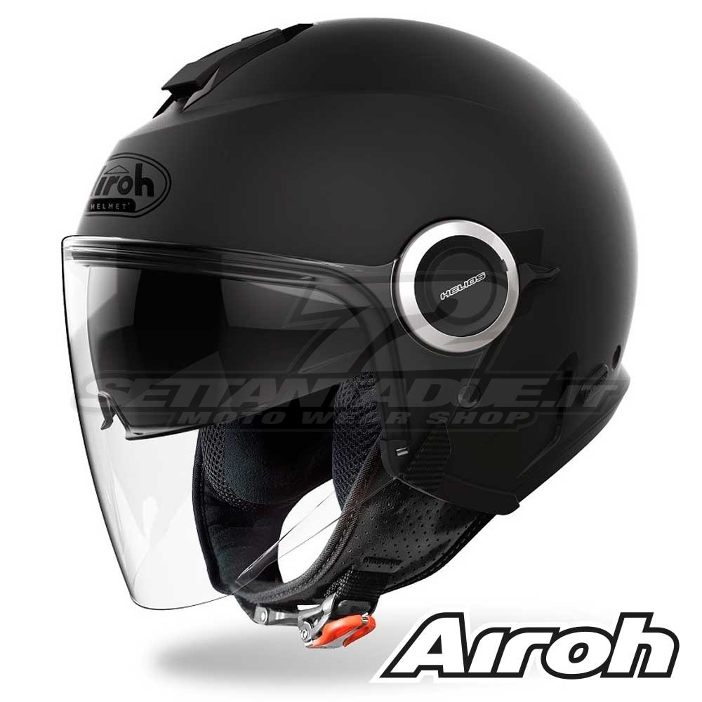 Casco Moto Jet Airoh HELIOS Color - Nero Opaco | SETTANTADUE.IT