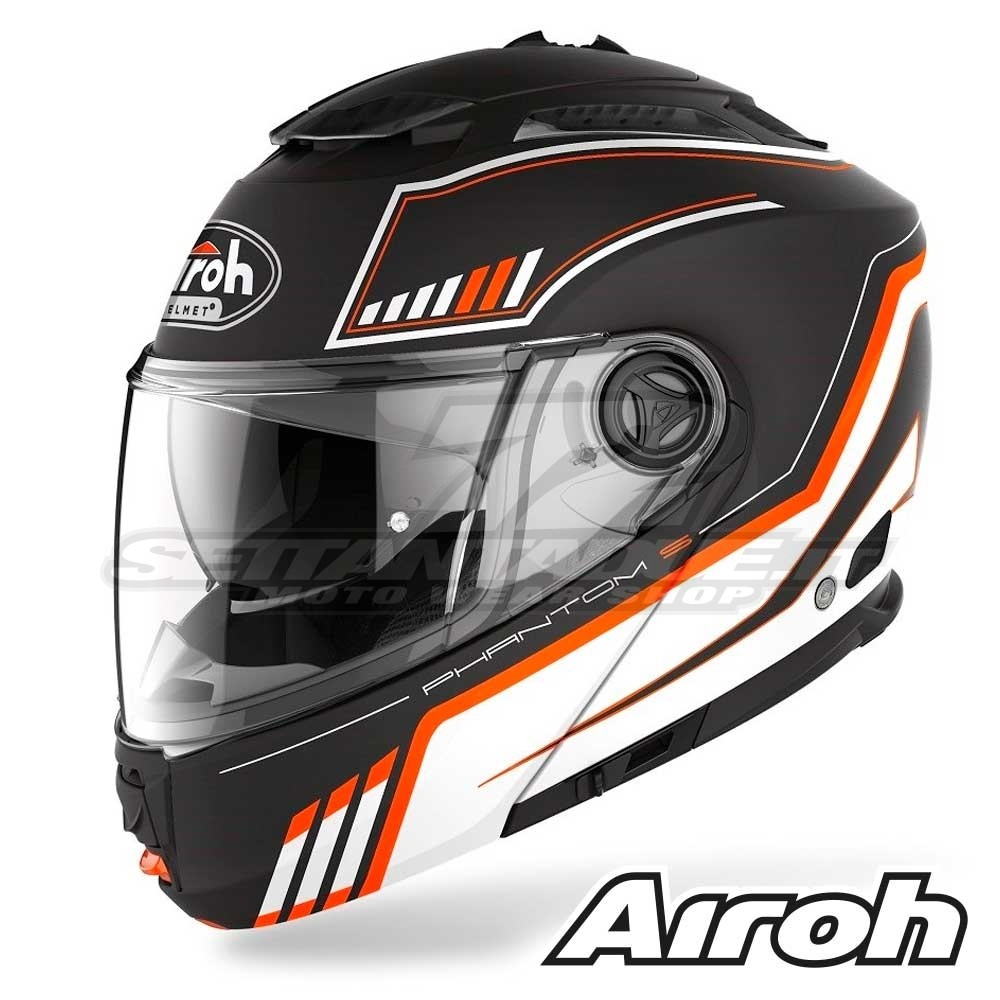 Casco Moto Apribile Airoh PHANTOM S Beat - Arancione Opaco | SETTANTADUE.IT