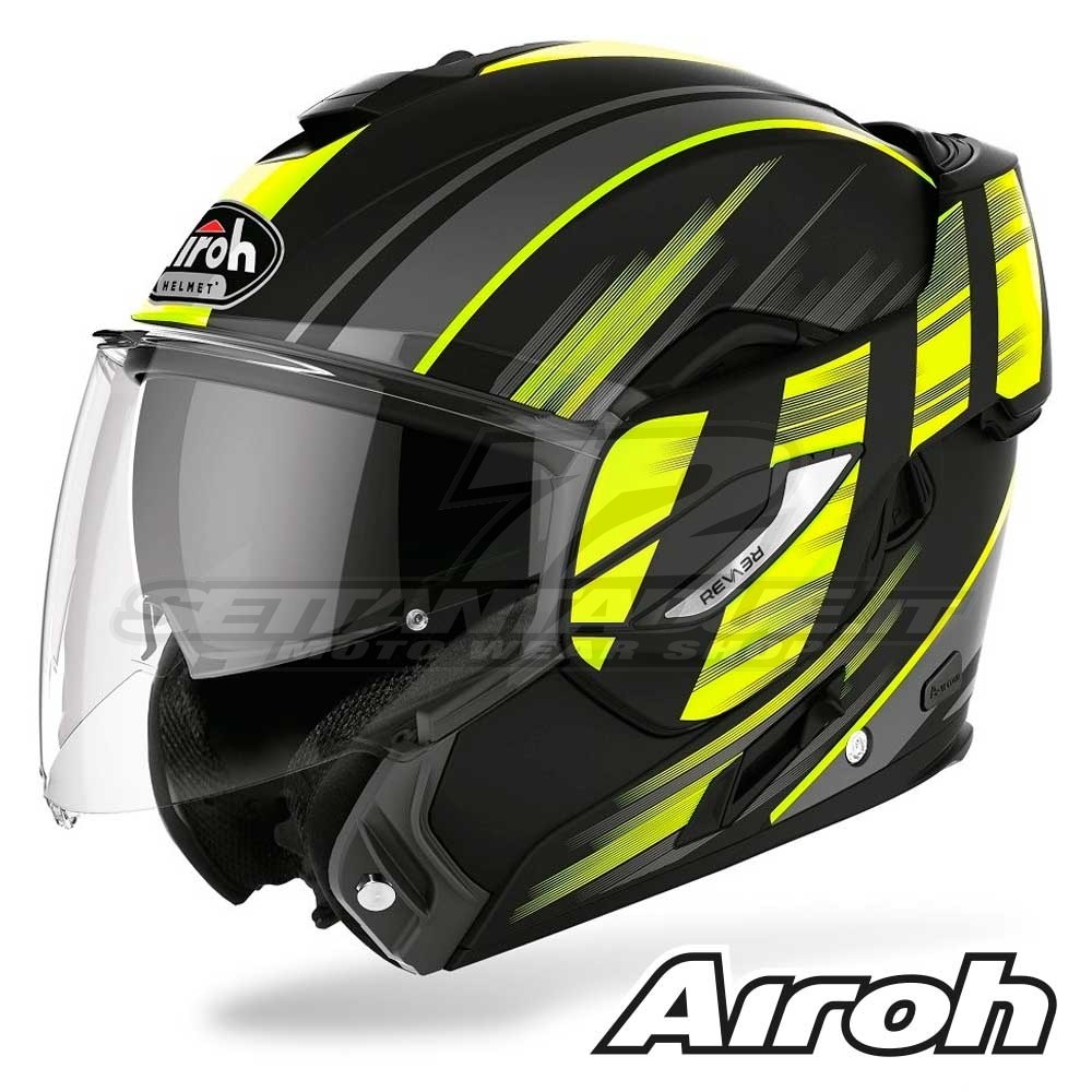 Casco Moto Apribile Airoh REV 19 Ikon - Giallo Opaco | SETTANTADUE.IT