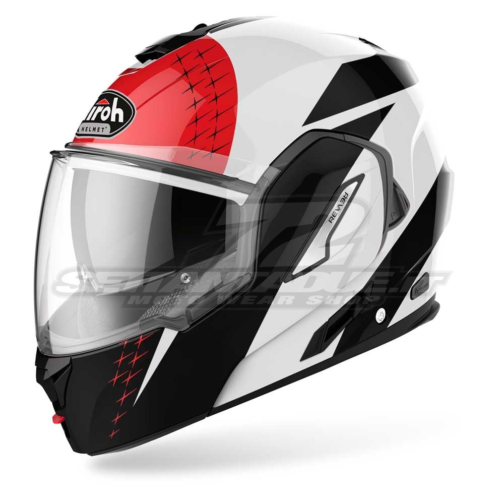 Casco Moto Apribile Airoh REV 19 Leaden - Rosso | SETTANTADUE.IT