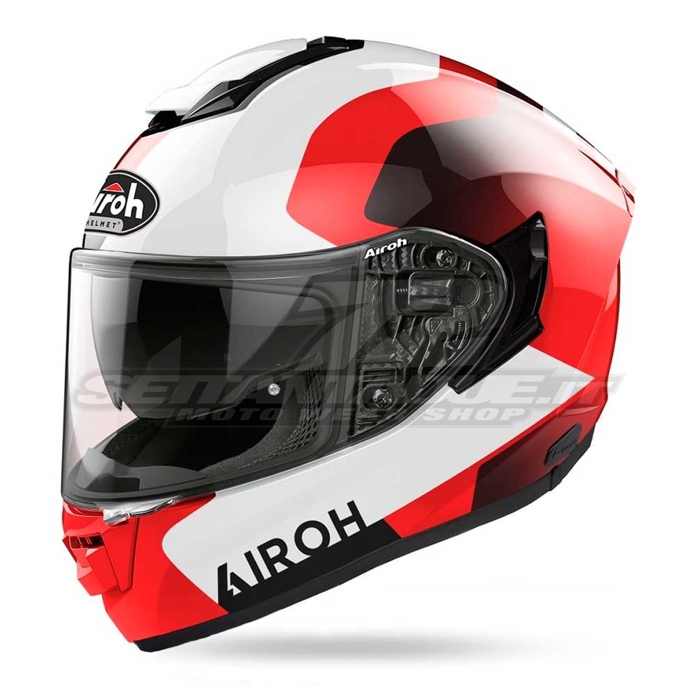 Casco Integrale Moto Airoh ST.501 Dock - Rosso | SETTANTADUE.IT