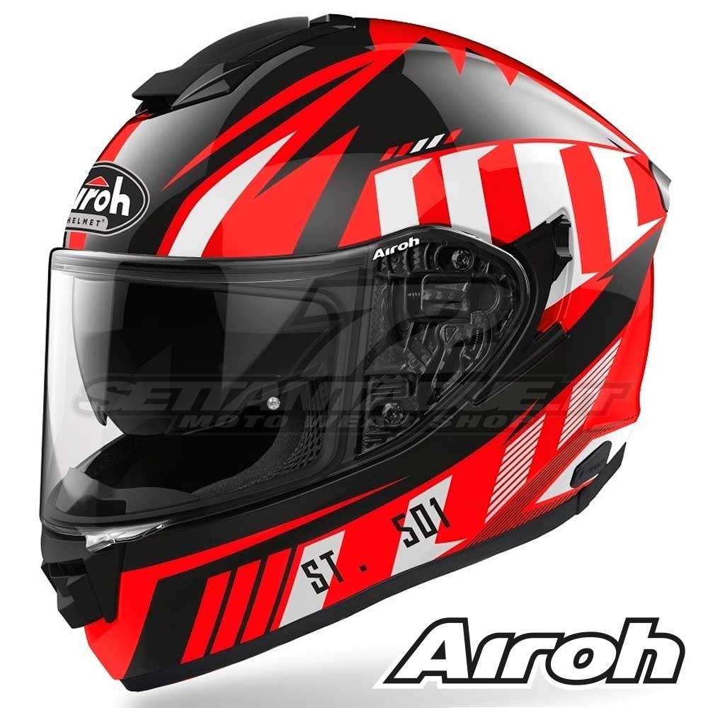 Casco Moto Integrale Airoh ST.501 Blade - Rosso | SETTANTADUE.IT