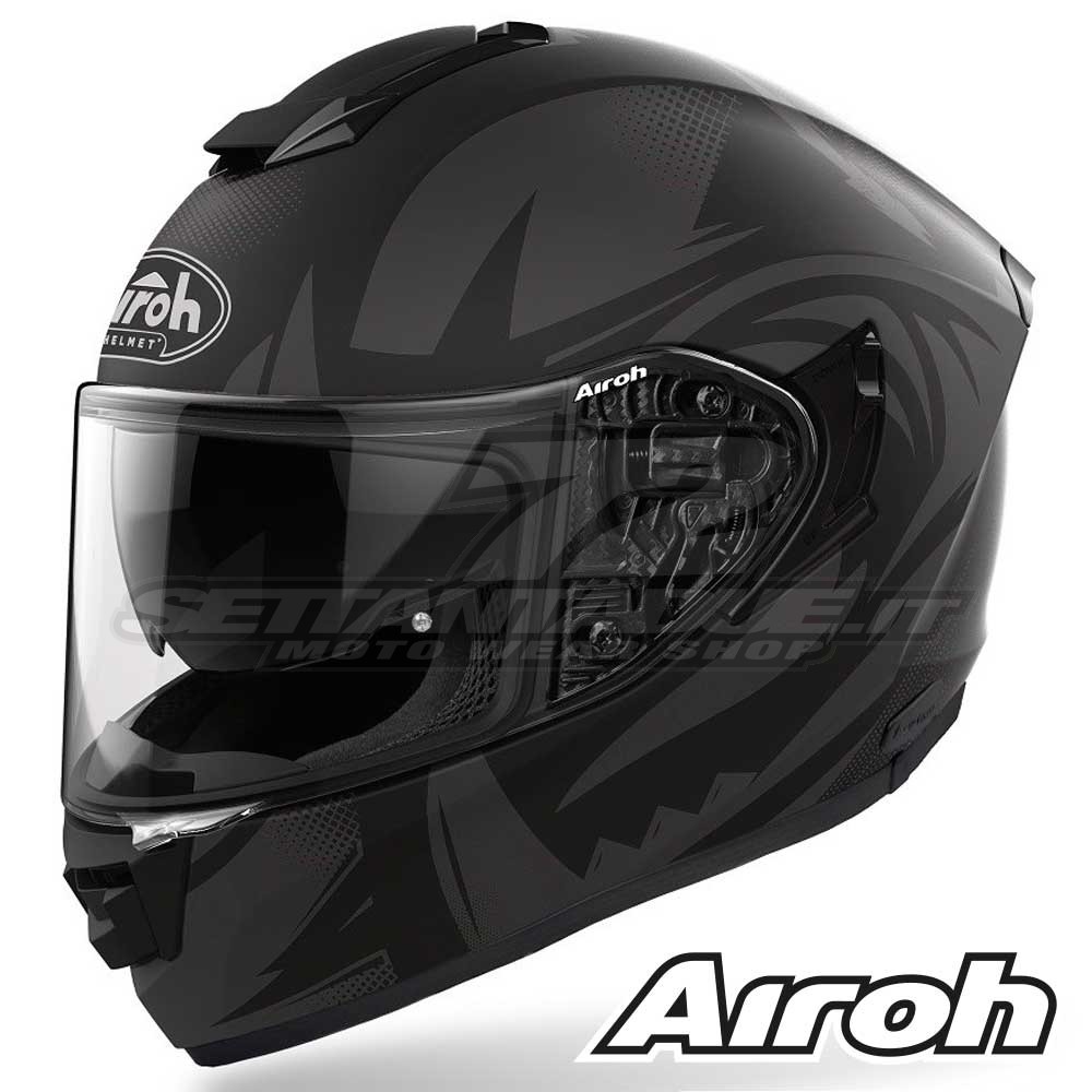 Casco Moto Integrale Airoh ST.501 Spektro - Nero Opaco | SETTANTADUE.IT