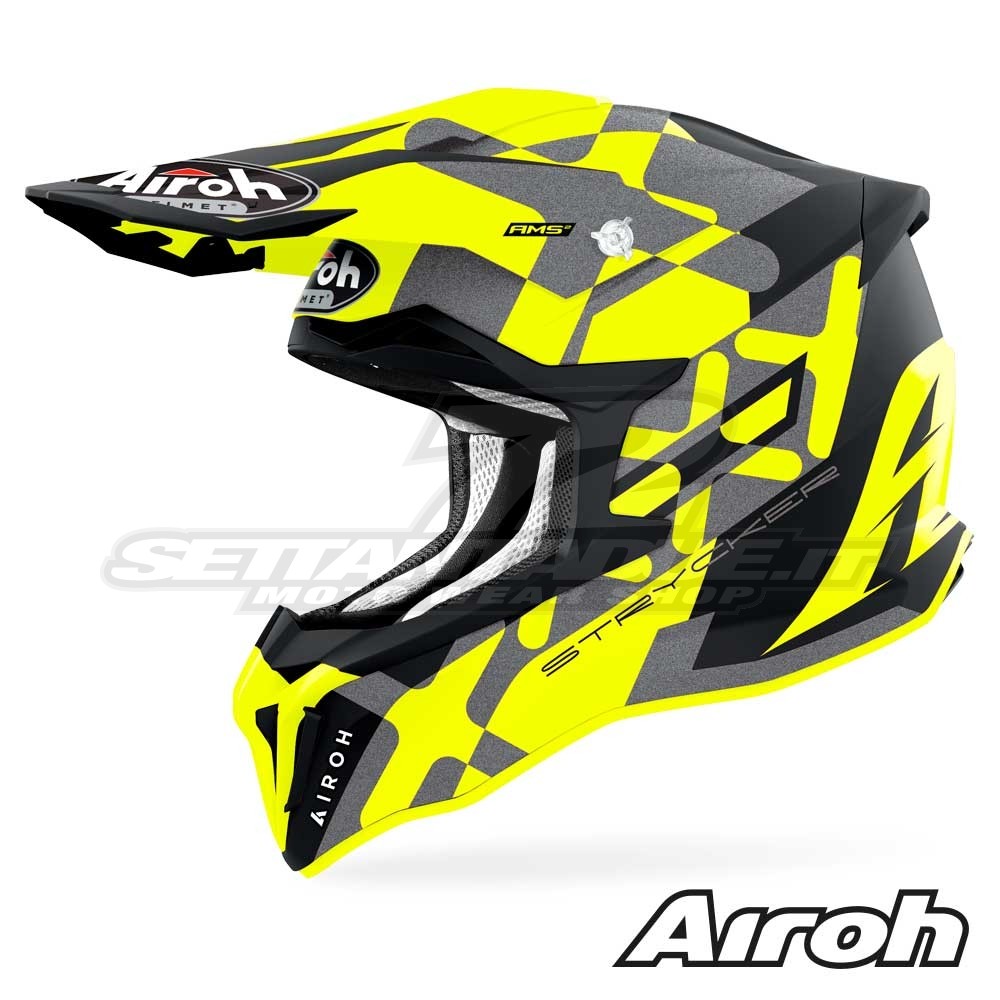 Casco Motocross Airoh STRYCKER XXX - Giallo Opaco | SETTANTADUE.IT