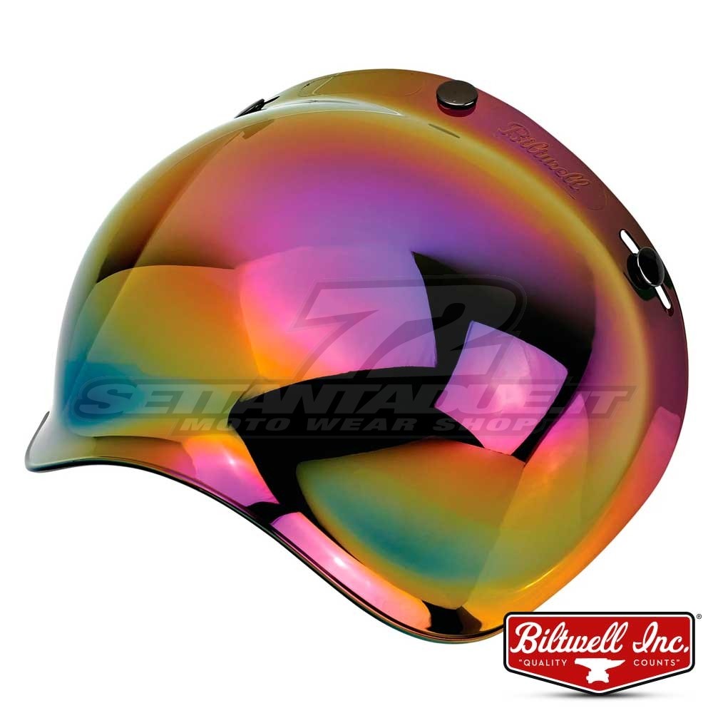 Visiera a Bolla Biltwell BUBBLE Anti-Fog - Arcobaleno Specchio |  SETTANTADUE.IT