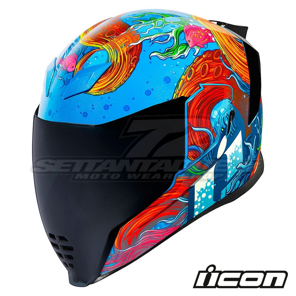 Casco Integrale Icon AIRFLITE Inky - Blu | SETTANTADUE.IT