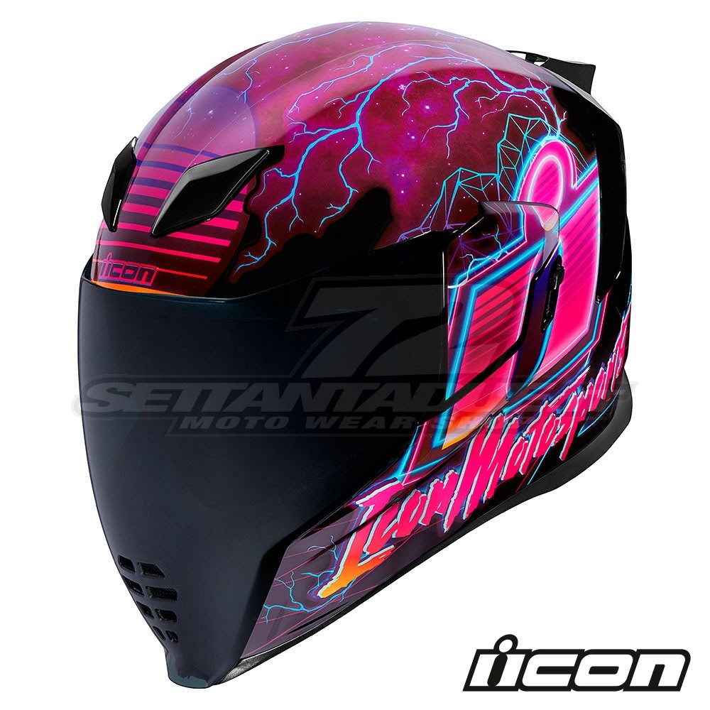 Casco Integrale Icon AIRFLITE Synthwave - Viola | SETTANTADUE.IT