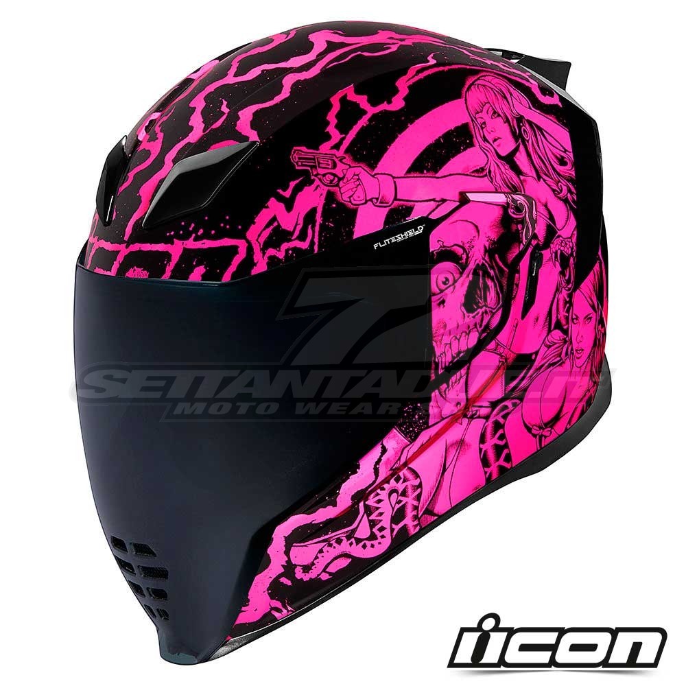Casco Integrale Icon AIRFLITE Pleasuredome Redux - Rosa | SETTANTADUE.IT