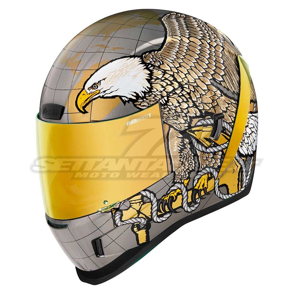 Casco Integrale Icon AIRFORM Semper FI - Oro | SETTANTADUE.IT