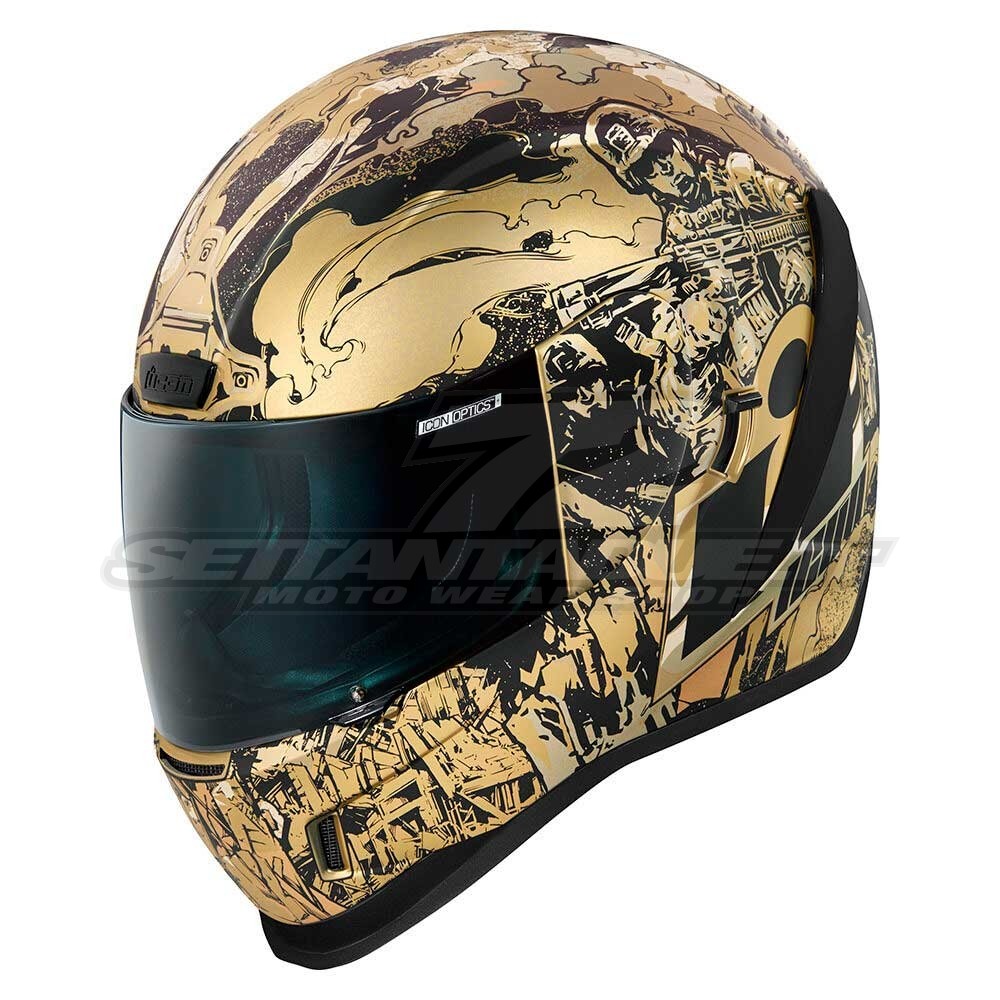 Casco Integrale Icon AIRFORM Guardian - Oro | SETTANTADUE.IT