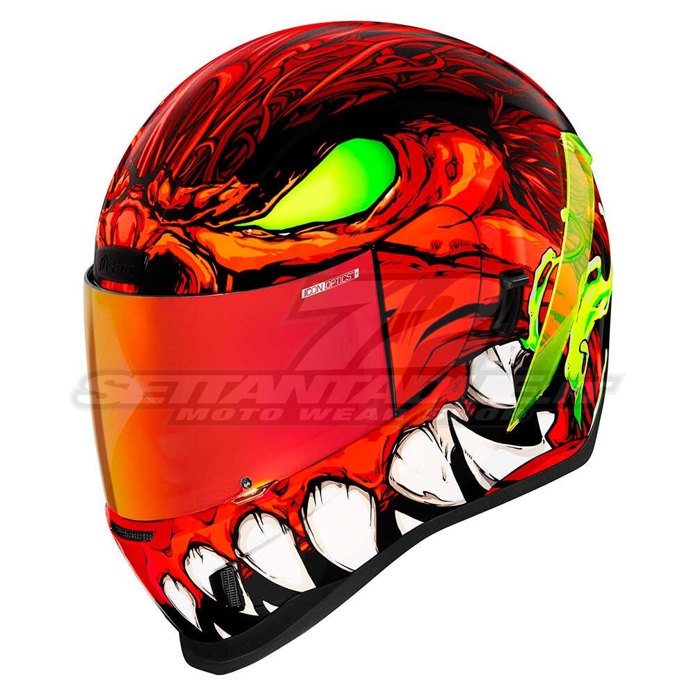 Casco Integrale Icon AIRFORM Manik'R - Rosso | SETTANTADUE.IT