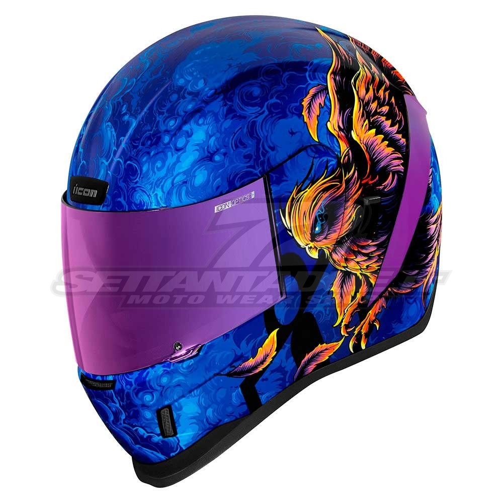 Casco Moto Icon AIRFORM Warden - Blu | SETTANTADUE.IT