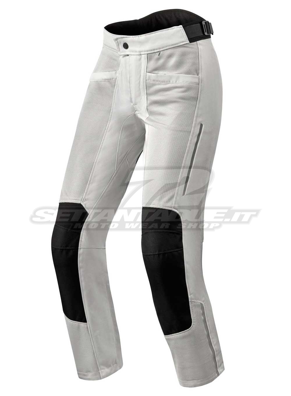 Pantaloni Moto Donna REV'IT! AIRWAVE 3 LADIES (Taglia Lunga) - Argento -  Offerta Online