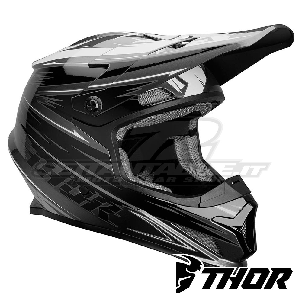 Casco Motocross Thor SECTOR WARP - Carbone Nero | SETTANTADUE.IT