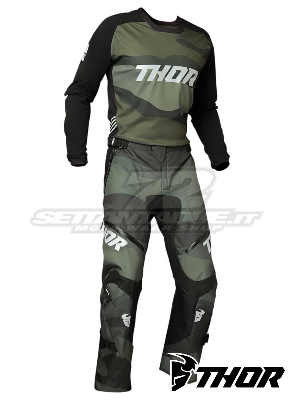 Completo Enduro Thor TERRAIN (Over The Boot) - Camo | SETTANTADUE.IT