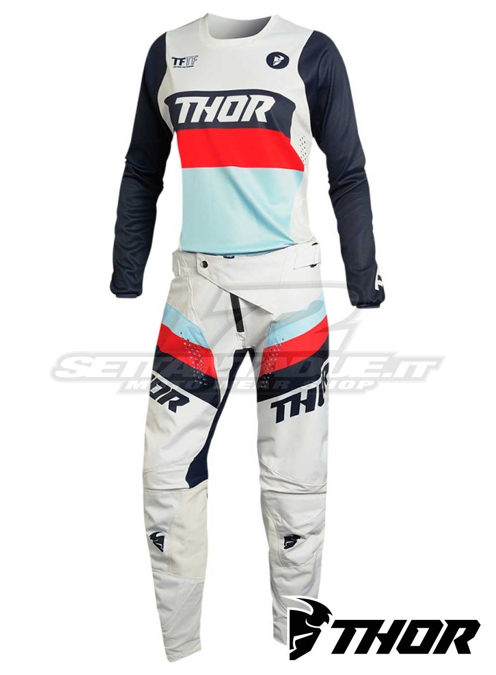 Completo Cross Donna Thor Women's PULSE RACER - Bianco Vintage Midnight |  SETTANTADUE.IT