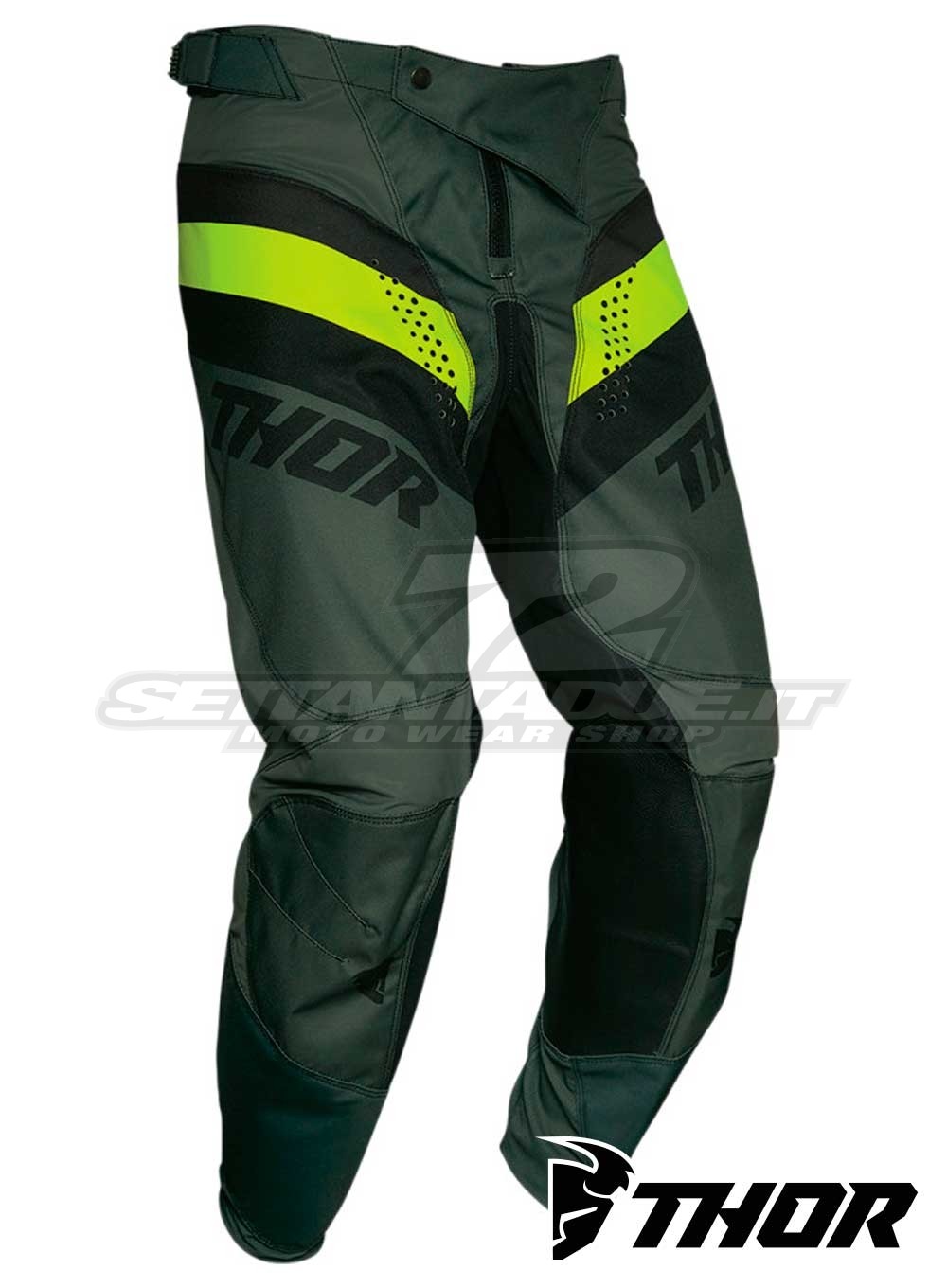 Pantaloni Cross Thor PULSE RACER - Army Green Acid | SETTANTADUE.IT