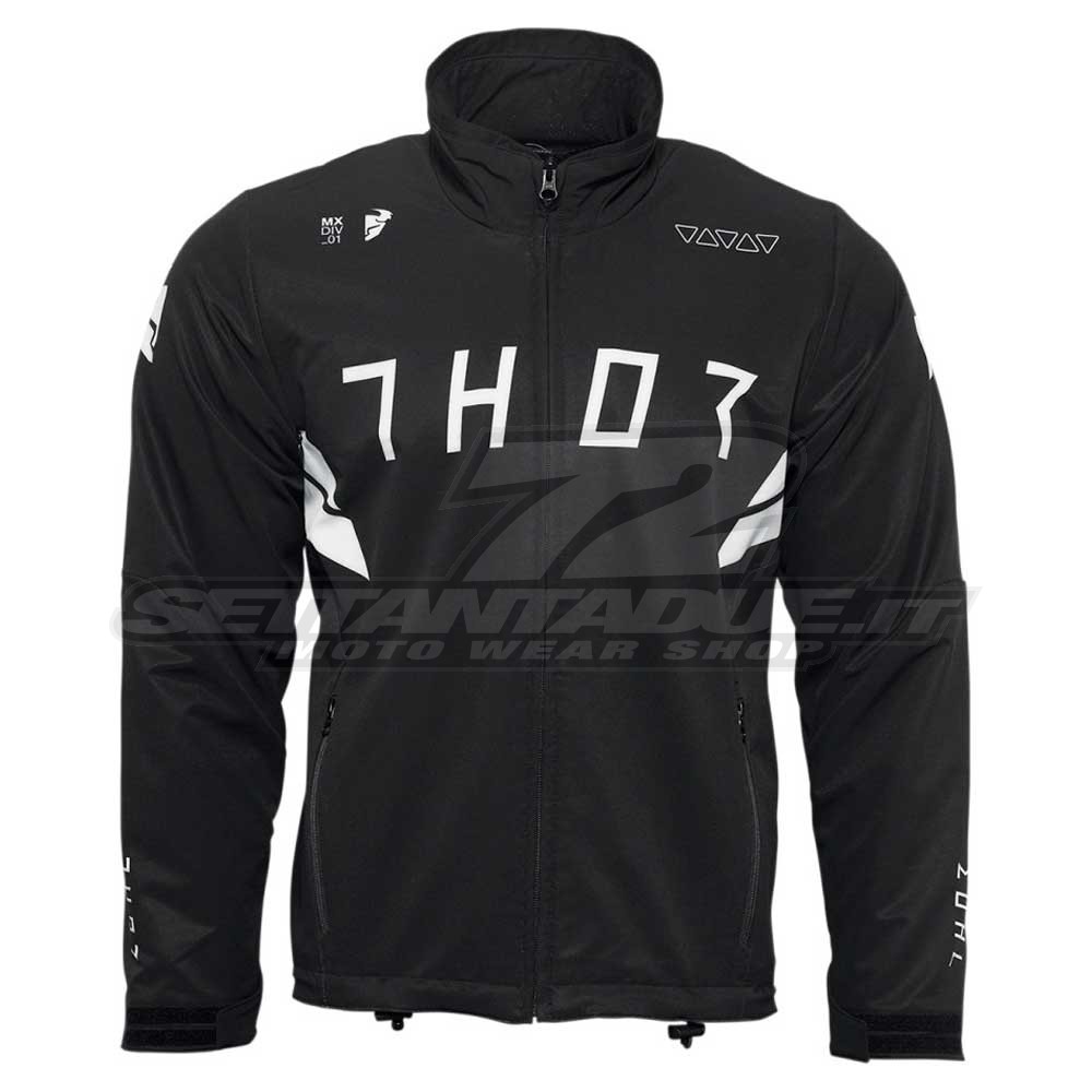 Giacca Enduro Thor WARM UP - Nero Bianco | SETTANTADUE.IT