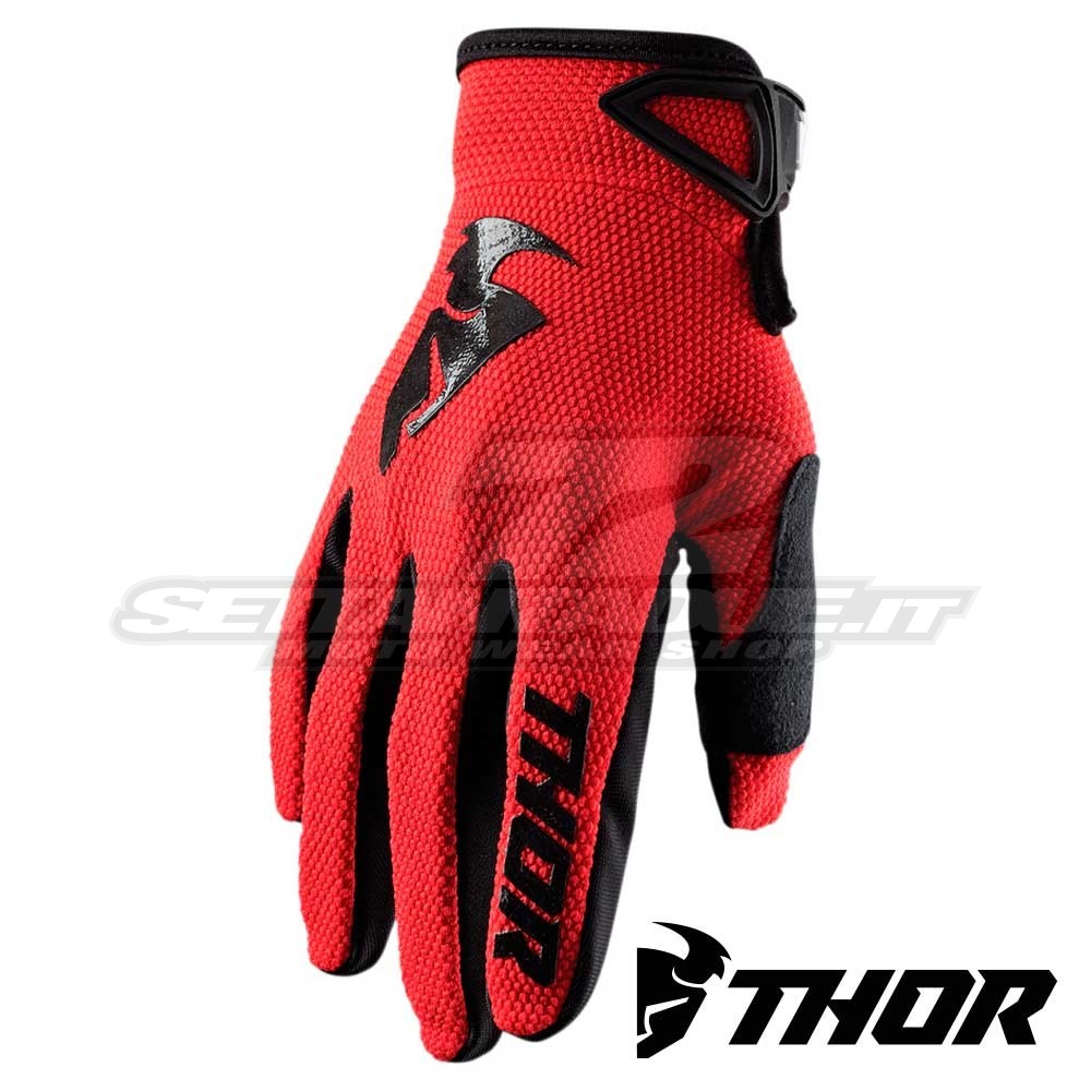 Guanti Cross Thor SECTOR - Rosso | SETTANTADUE.IT