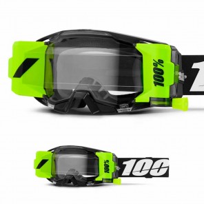 Maschera Cross 100% ARMATIC FORECAST Black - Lente Trasparente - Offerta