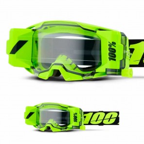 Maschera Cross 100% ARMATIC FORECAST Giallo Neon - Lente Trasparente - Offerta