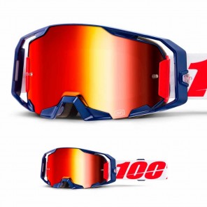 Maschera Cross 100% ARMATIC Mach Z - Lente Rosso Specchio - Offerta