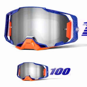 Maschera Cross 100% ARMEGA Lavingaad - Lente Argento Flash Specchio - Offerta