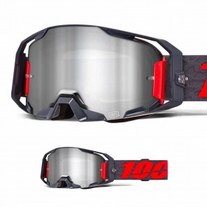Maschera Cross 100% ARMATIC Turo - Lente Argento Specchio - Offerta