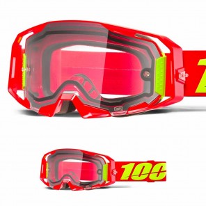 Maschera Cross 100% ARMATIC ENDURO Red - Lente Dual Trasparente - Offerta