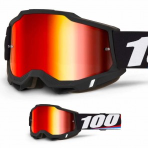 Maschera Cross 100% ACCURI 2 Magnus - Lente Rosso Specchio - Offerta