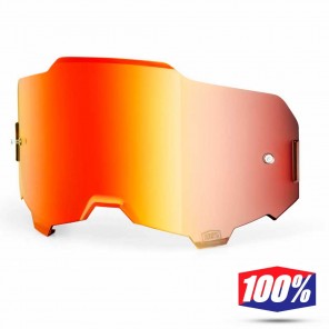 Lente Ricambio Maschere Cross 100% ARMEGA - Rosso Specchio