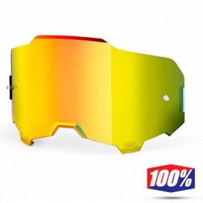 Lente Ricambio Maschere Cross 100% ARMEGA - Oro Specchio