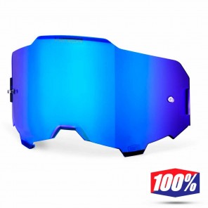 Lente Ricambio Maschere Cross 100% ARMEGA - HiPER Blu Specchio