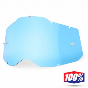 Lente Ricambio Maschere Cross 100% RACECRAFT2 / ACCURI2 / STRATA2 - Blu