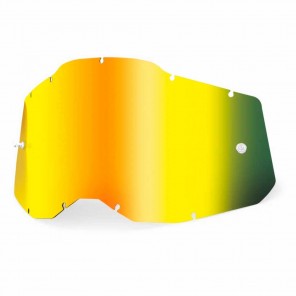 Lente Ricambio Maschere Cross 100% RACECRAFT2 / ACCURI2 / STRATA2 - Oro Specchio - Offerta Online
