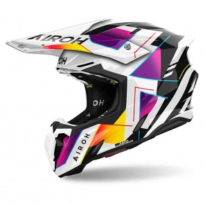 Casco Motocross Airoh TWIN 3 Rainbow - Lucido - Offerta