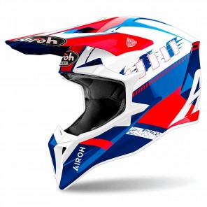 Casco Motocross Airoh WRAAAP Feel - Blu Rosso - Offerta Online