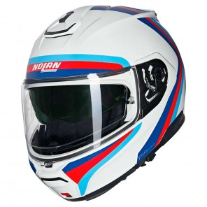 Casco Moto Nolan N100-6 Assoluto 347 - Bianco Blu Rosso Azzurro - Offerta