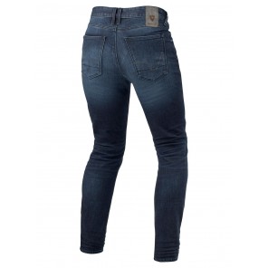 Jeans REV'IT! CARLIN SK (Taglia Extra Corta) - Blu Scuro Slavato