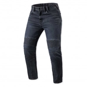 Jeans Moto REV'IT! MOTO 2 TF (Taglia Corta) - Blu Scuro Nero Slavato - Offerta