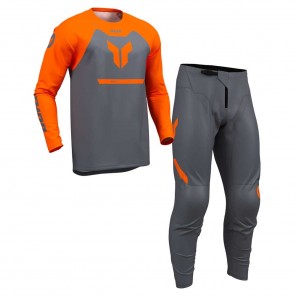 Completo Cross Bambino Thor YOUTH RIDEMODE MENACE - Carbone - Offerta