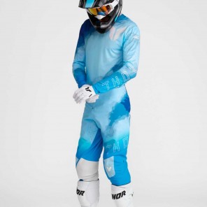 Completo Cross Thor SPORTMODE CARBON - Blu Elettrico Celeste - Offerta
