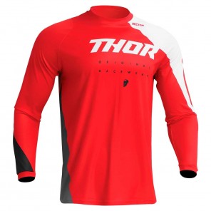 Maglia Cross Thor SECTOR EDGE - Rosso Bianco - Offerta Online