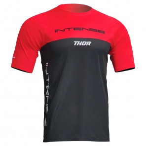 Maglia MTB Thor INTENSE ASSIST CENSIS Short Sleeve - Rosso Nero - Offerta Online