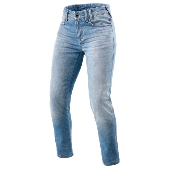 Jeans Moto Donna REV'IT! SHELBY 2 LADIES SK (Taglia Corta) - Azzurro  Slavato - Offerta Online | SETTANTADUE.IT