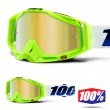 Maschera Cross 100% THE RACECRAFT GP21 - Lente Oro Specchio