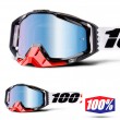 Maschera Cross 100% THE RACECRAFT Marigot - Lente Blu Specchio