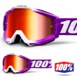 Maschera Cross 100% THE ACCURI Framboise - Lente Rosso Specchio