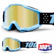 Maschera Cross 100% THE ACCURI JUNIOR Taichi - Lente Oro Specchio