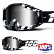 Maschera Cross 100% THE RACECRAFT Alto - Lente Argento Specchio